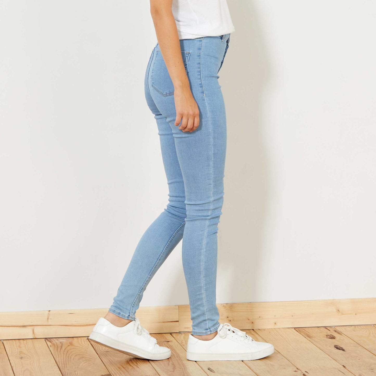 Sculpting-effect skinny jeans BLUE