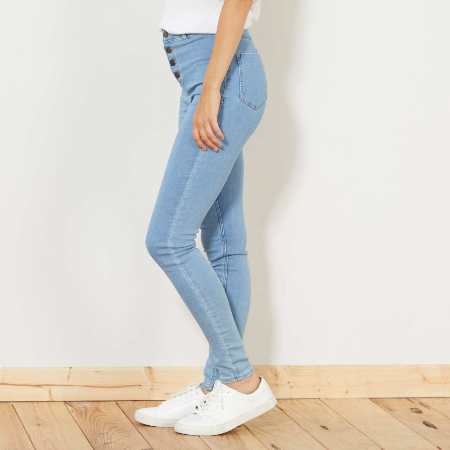 Sculpting-effect skinny jeans BLUE
