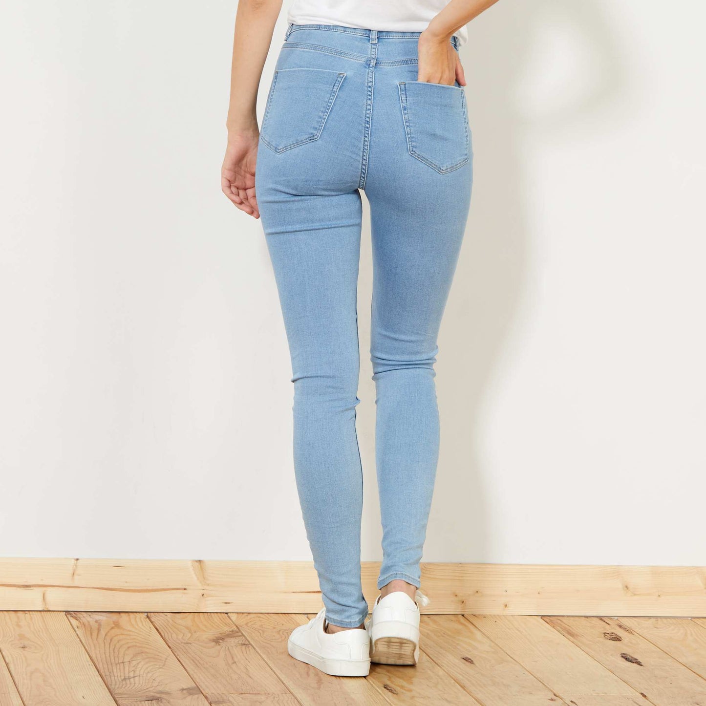 Sculpting-effect skinny jeans BLUE