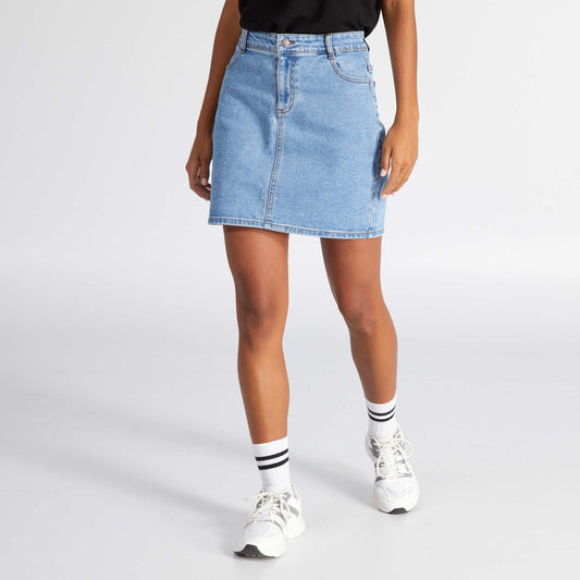 Short denim skirt BLUE