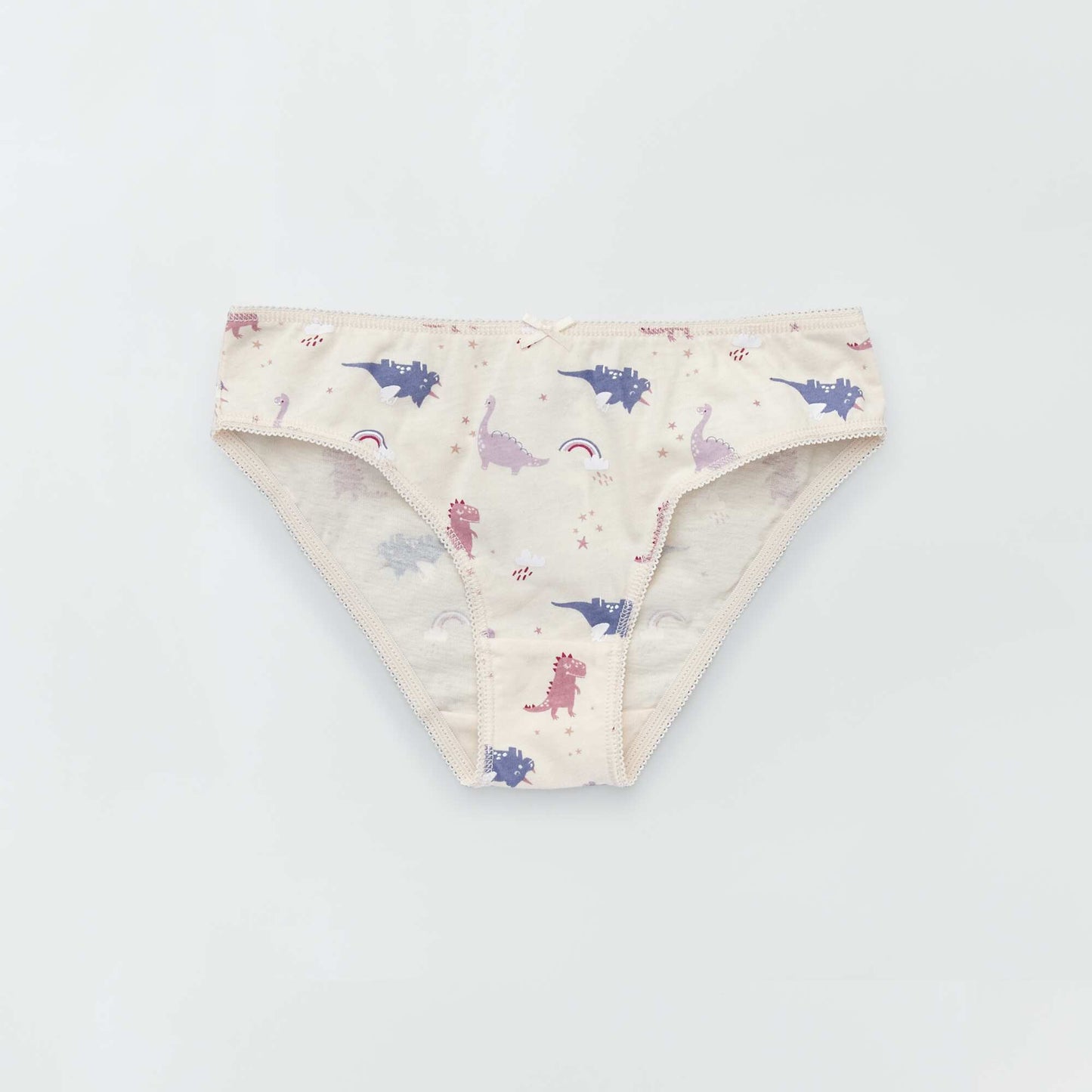 Jersey briefs with pretty bow - Pack of 4 PINK