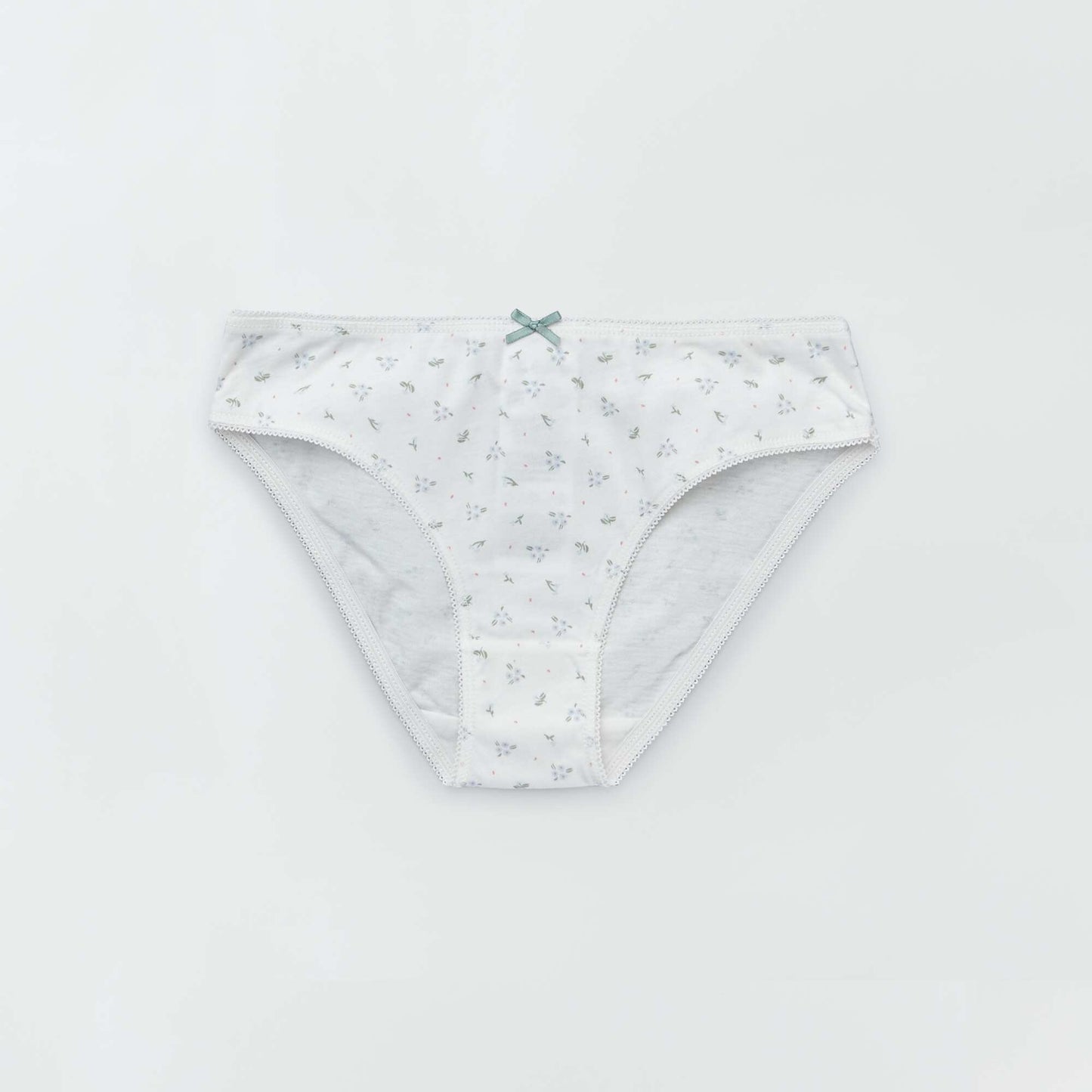 Jersey briefs with pretty bow - Pack of 4 WHITE