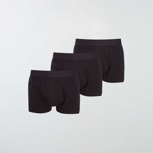 Pack of 3 pairs of plus size eco-design boxer shorts Black