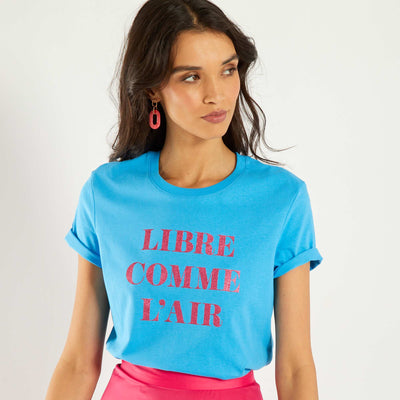 Eco-design heart T-shirt BLUE AIR
