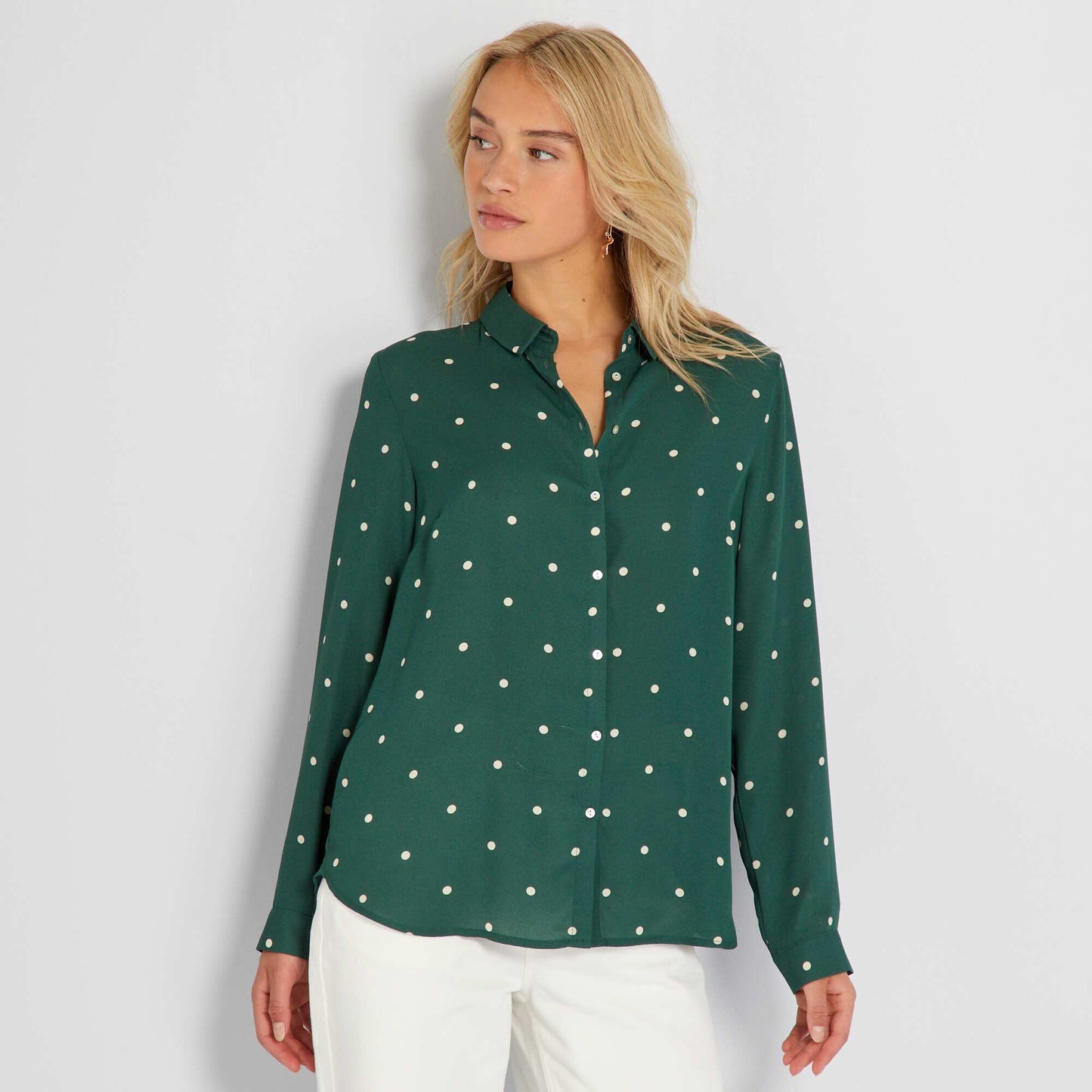 Flowing shirt GREENDOTB8