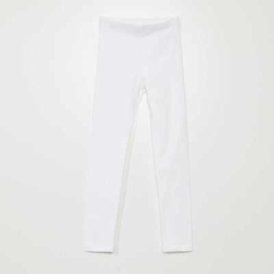 Long stretch leggings white