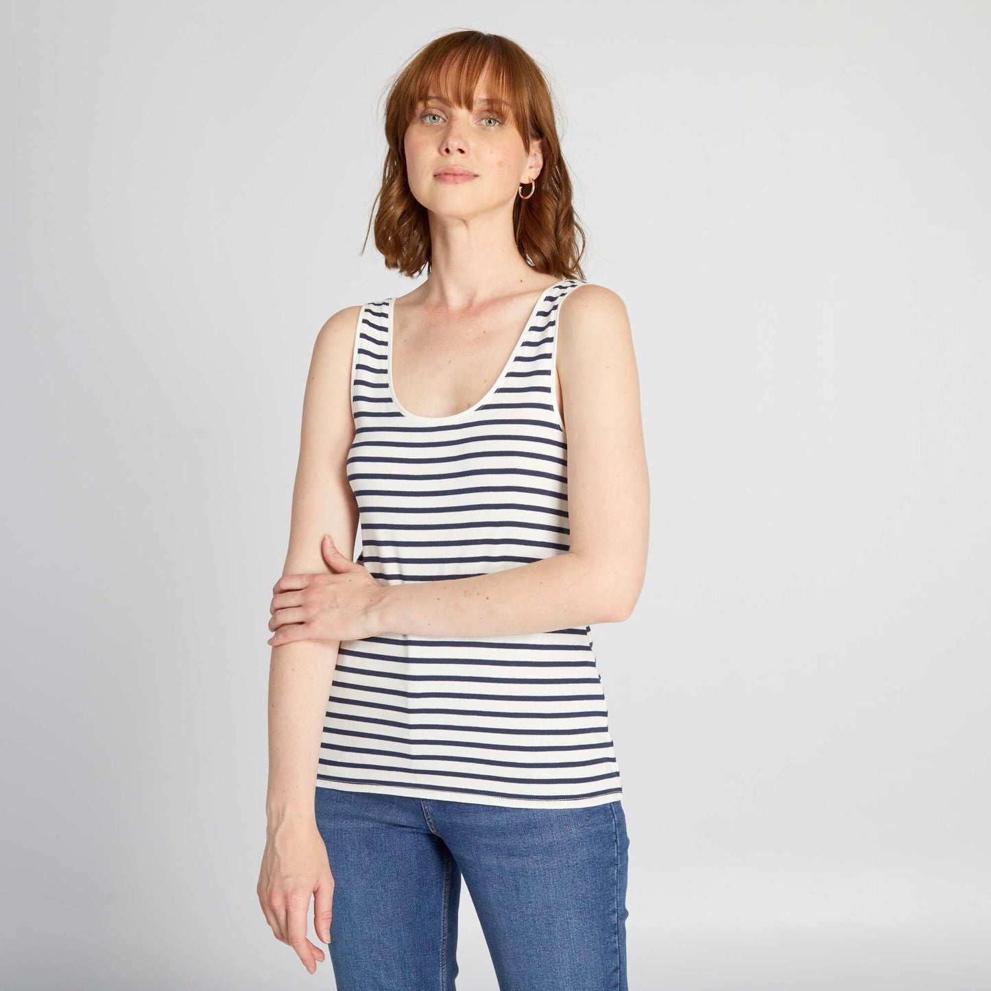 Striped vest top WHITE