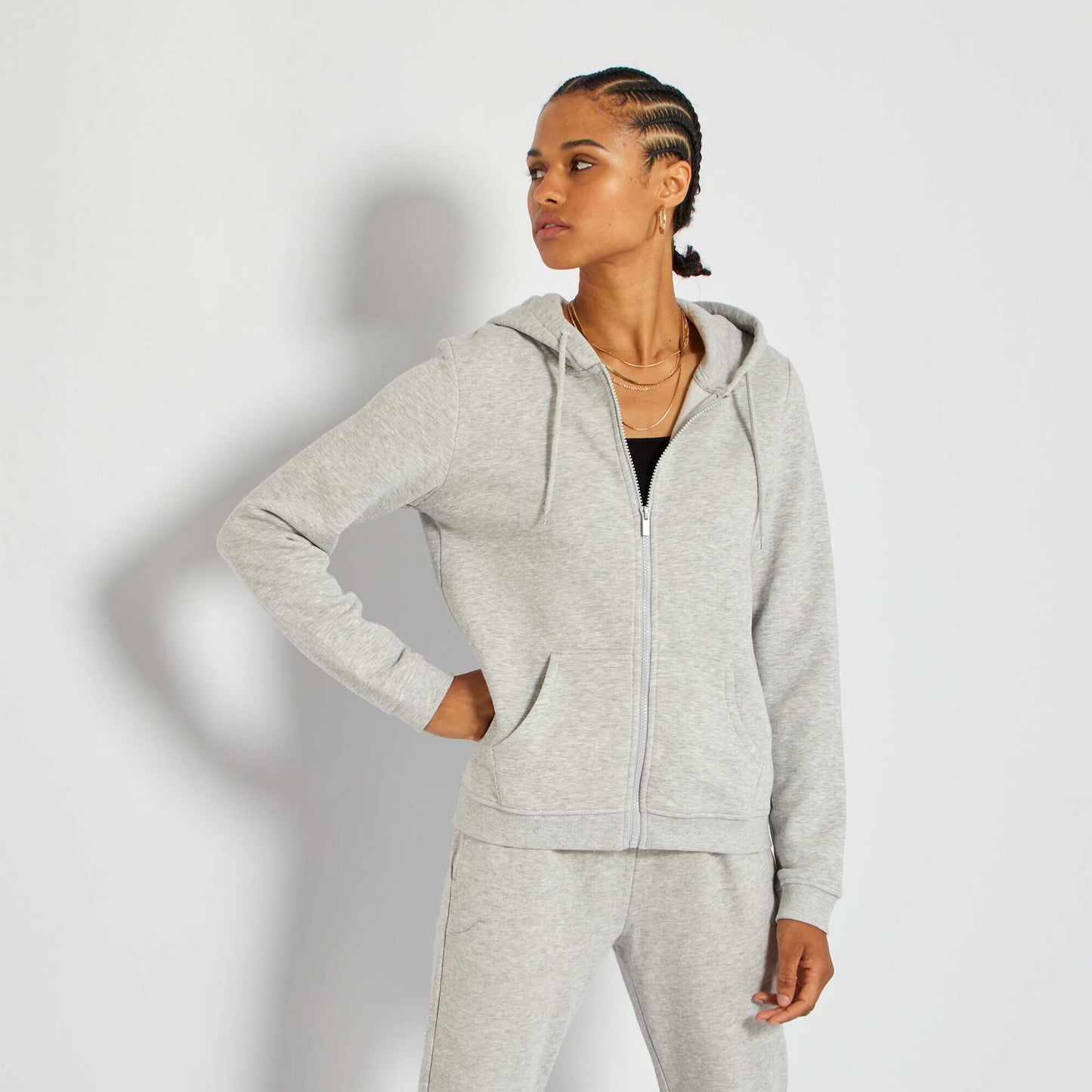 Zip-up hoodie GREY