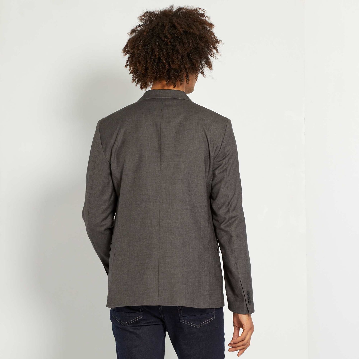 Birdseye suit jacket grey