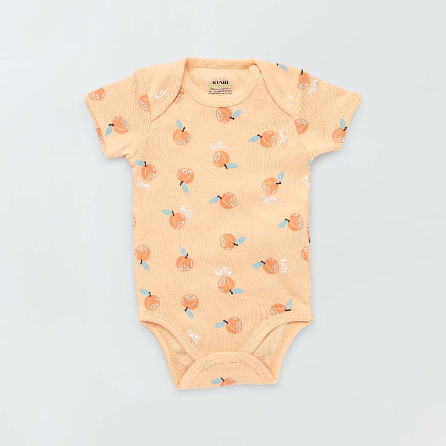 Pack of 3 eco-design bodysuits ORANGE