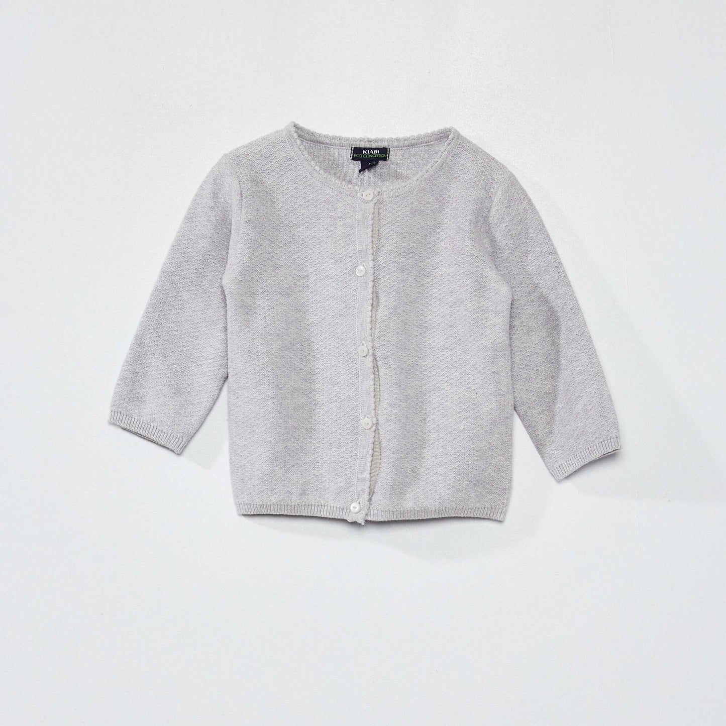 Decorative knit cardigan GREY