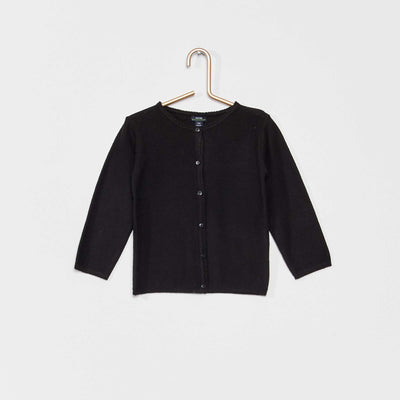 Decorative knit cardigan Black