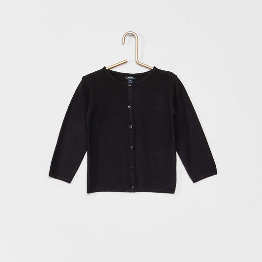 Decorative knit cardigan Black