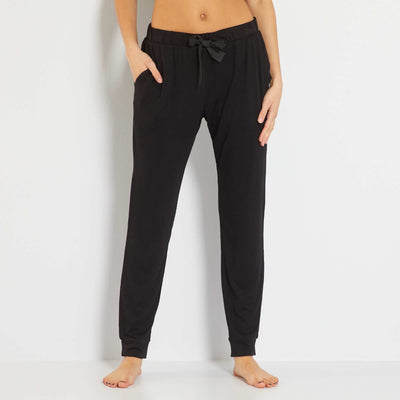 Flowing pyjama bottoms Black