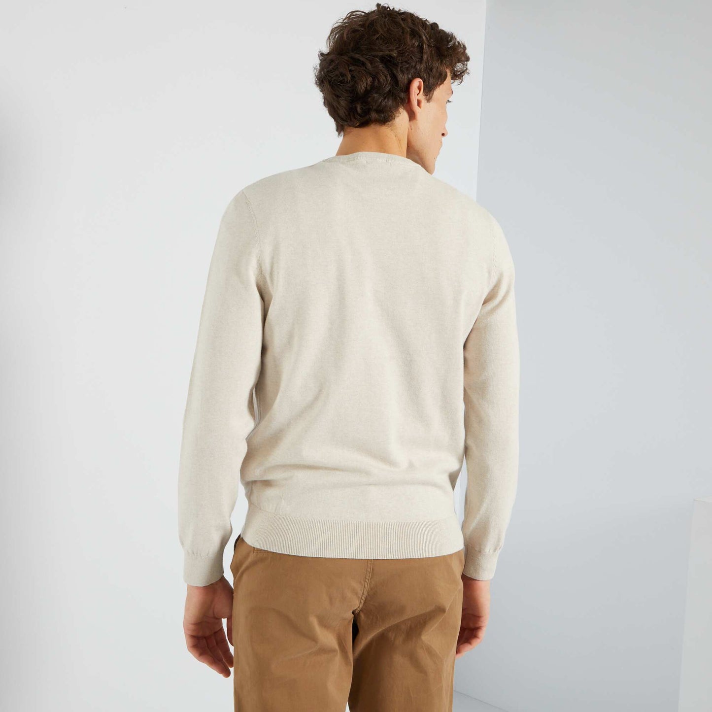 Round neck sweater BEIGE