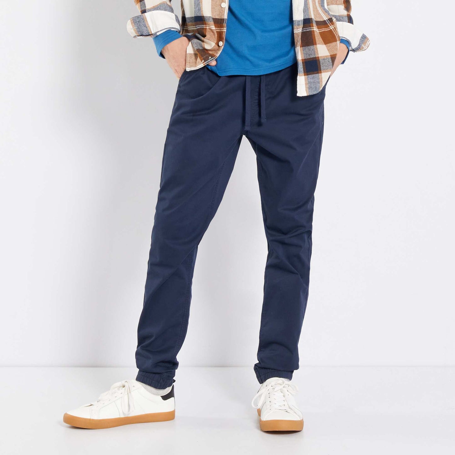 Jogger-style trousers blue