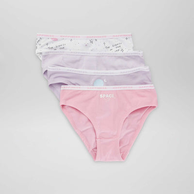 Pack of 4 printed briefs PURPLE