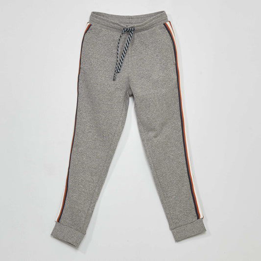 Joggers with contrasting stripes GREY