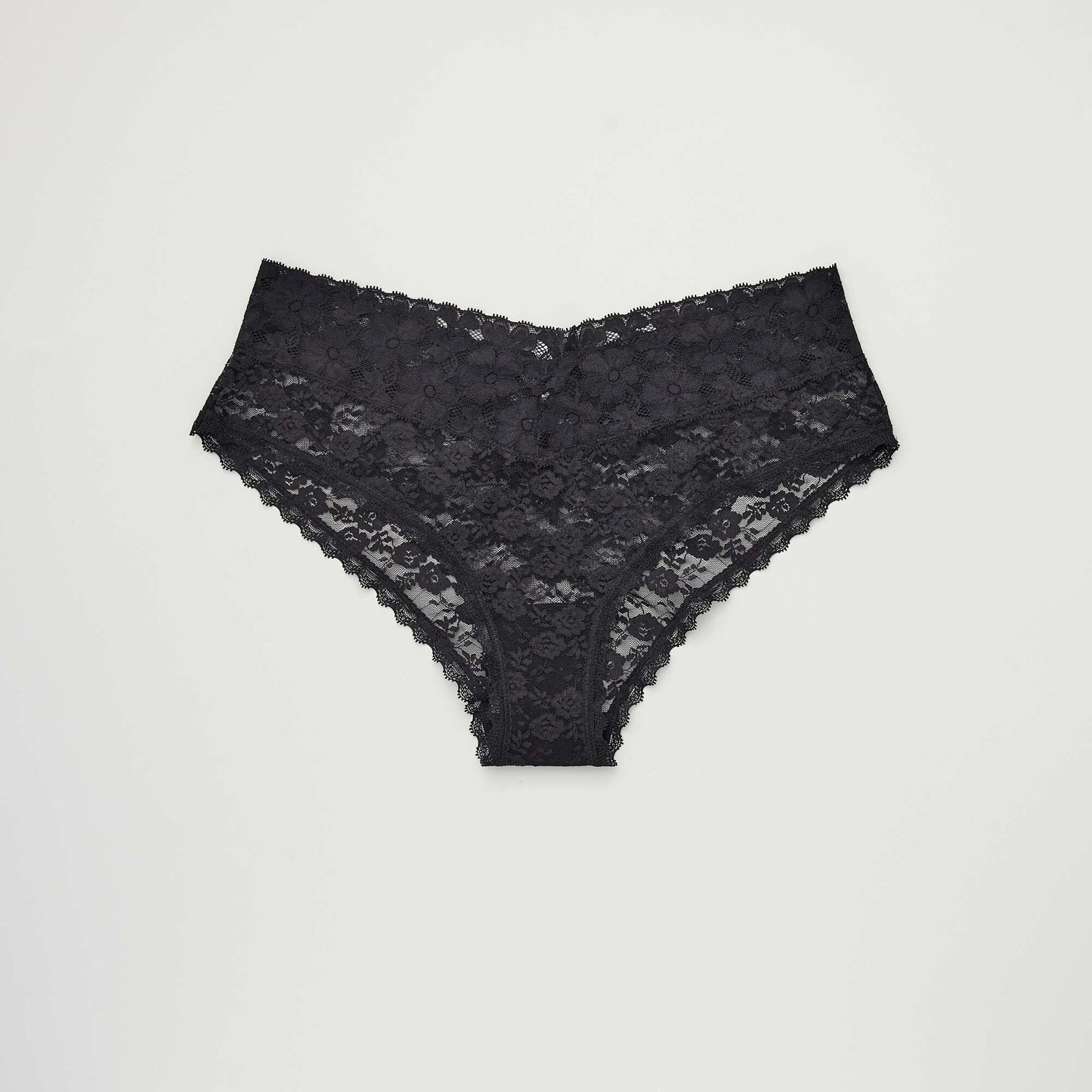 Pack of 3 pairs of lace shorties BLACK