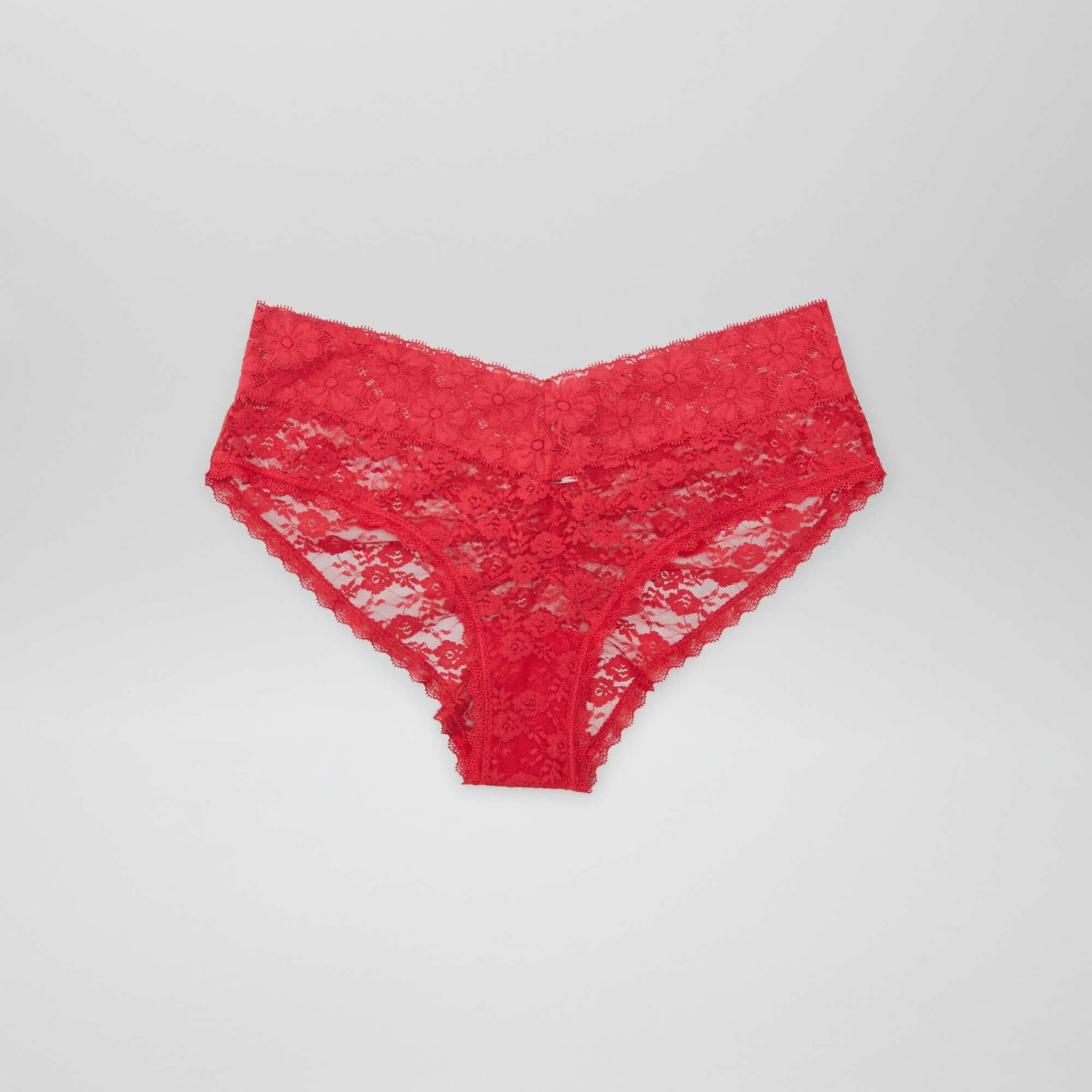 Pack of 3 pairs of lace shorties RED