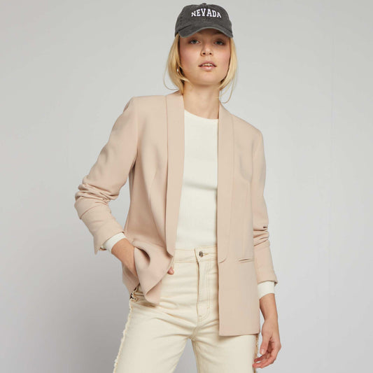 Mid-length blazer BEIGE