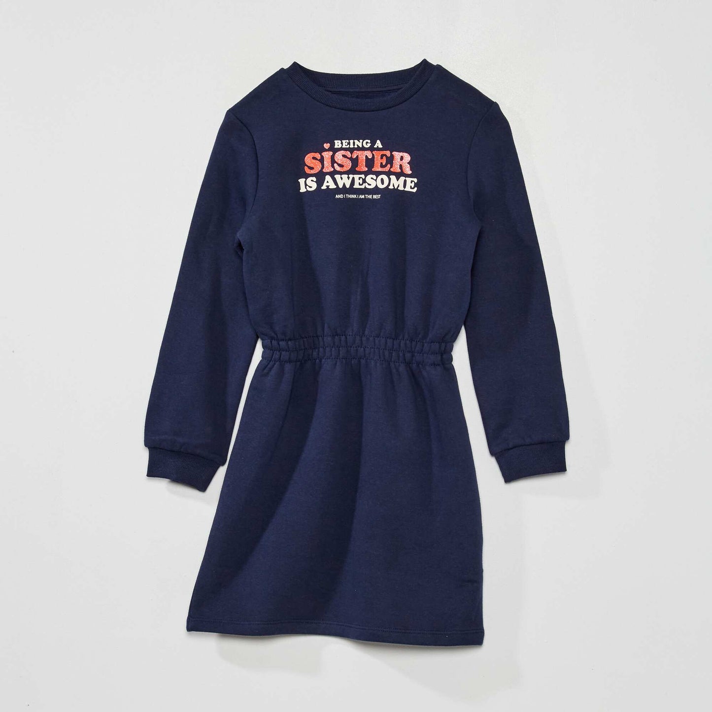 Sweatshirt fabric dress BLUE