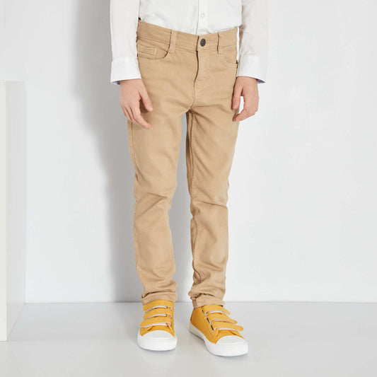 Slim-fit 5-pocket jeans BEIGE