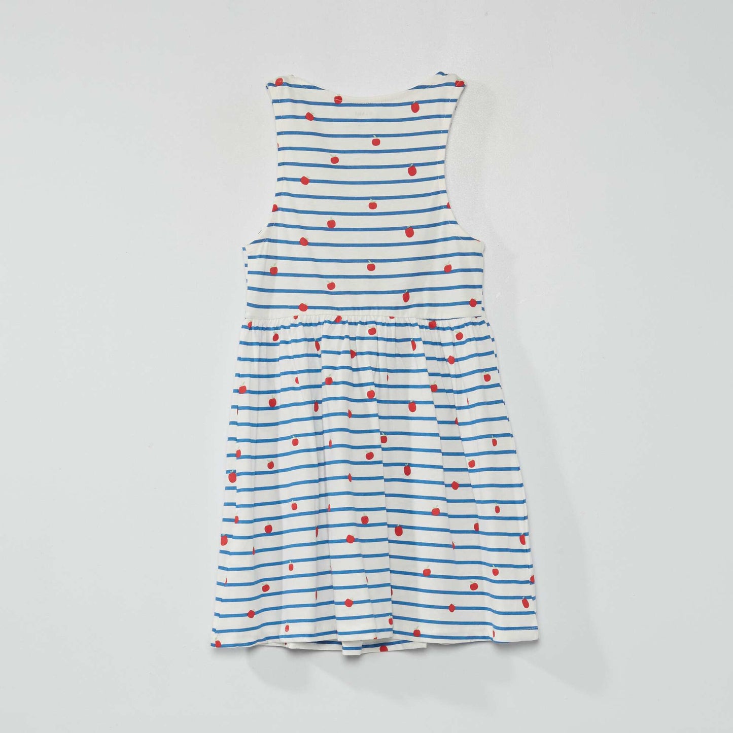 Sleeveless patterned dress BLUE