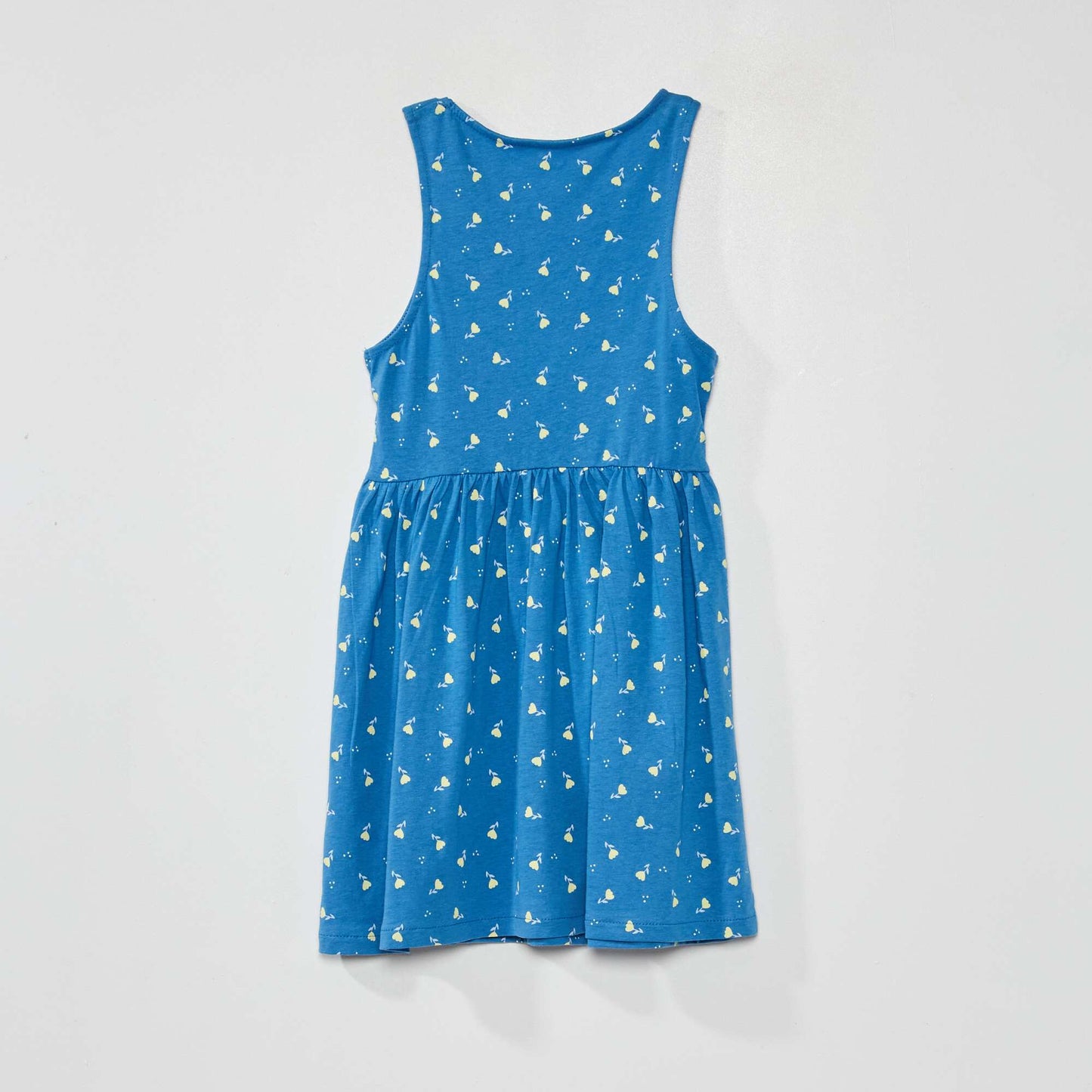 Sleeveless patterned dress BLUE