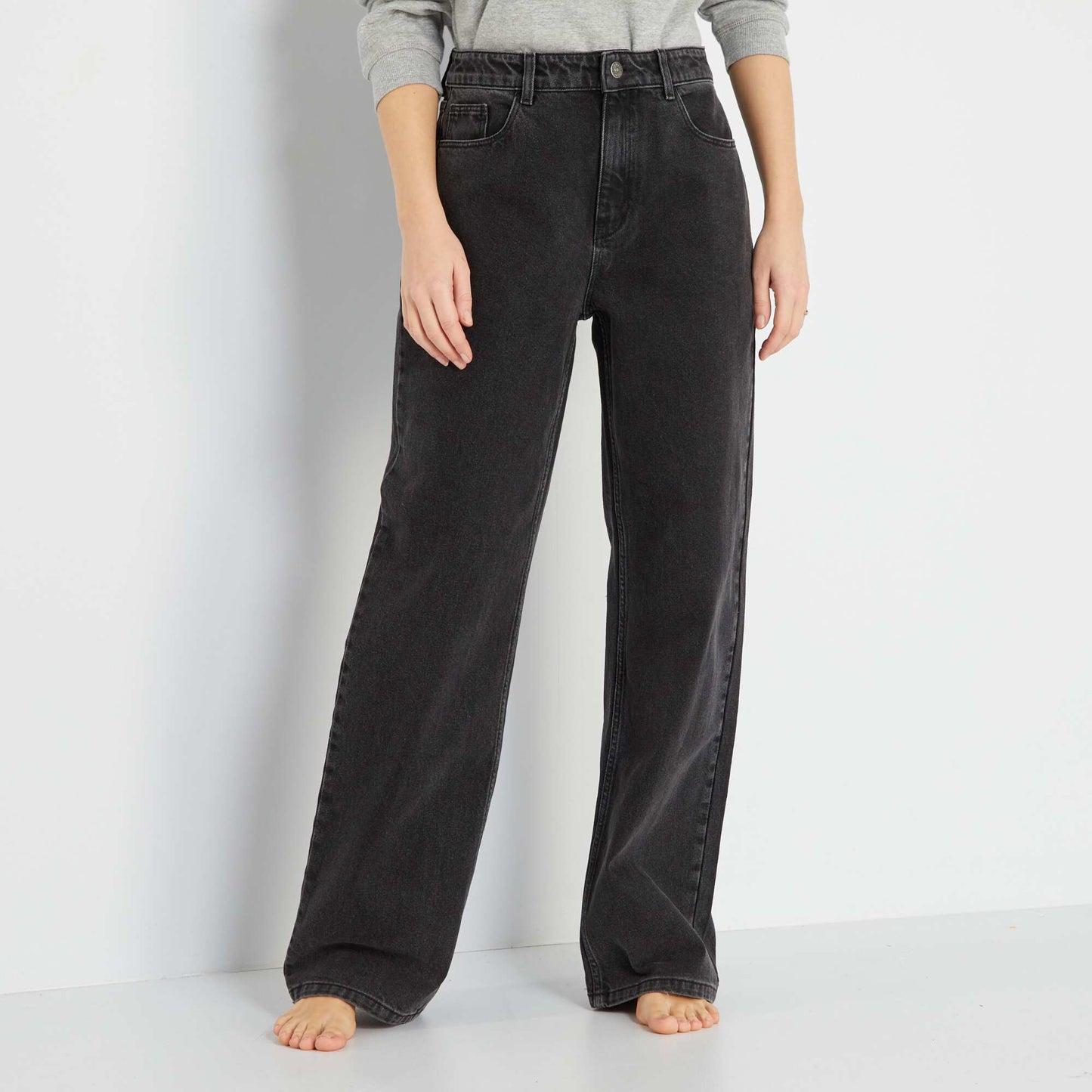 Wide-leg jeans - 30L BLACK