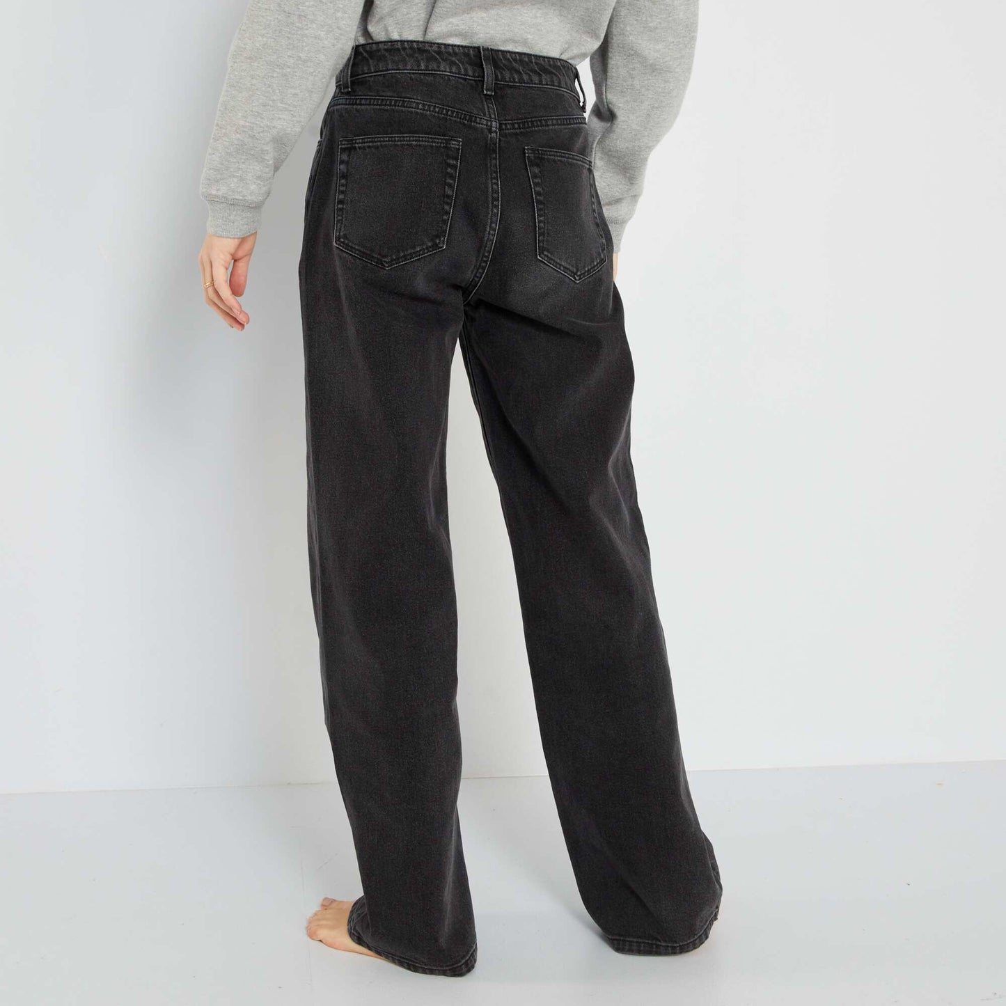 Wide-leg jeans - 30L BLACK