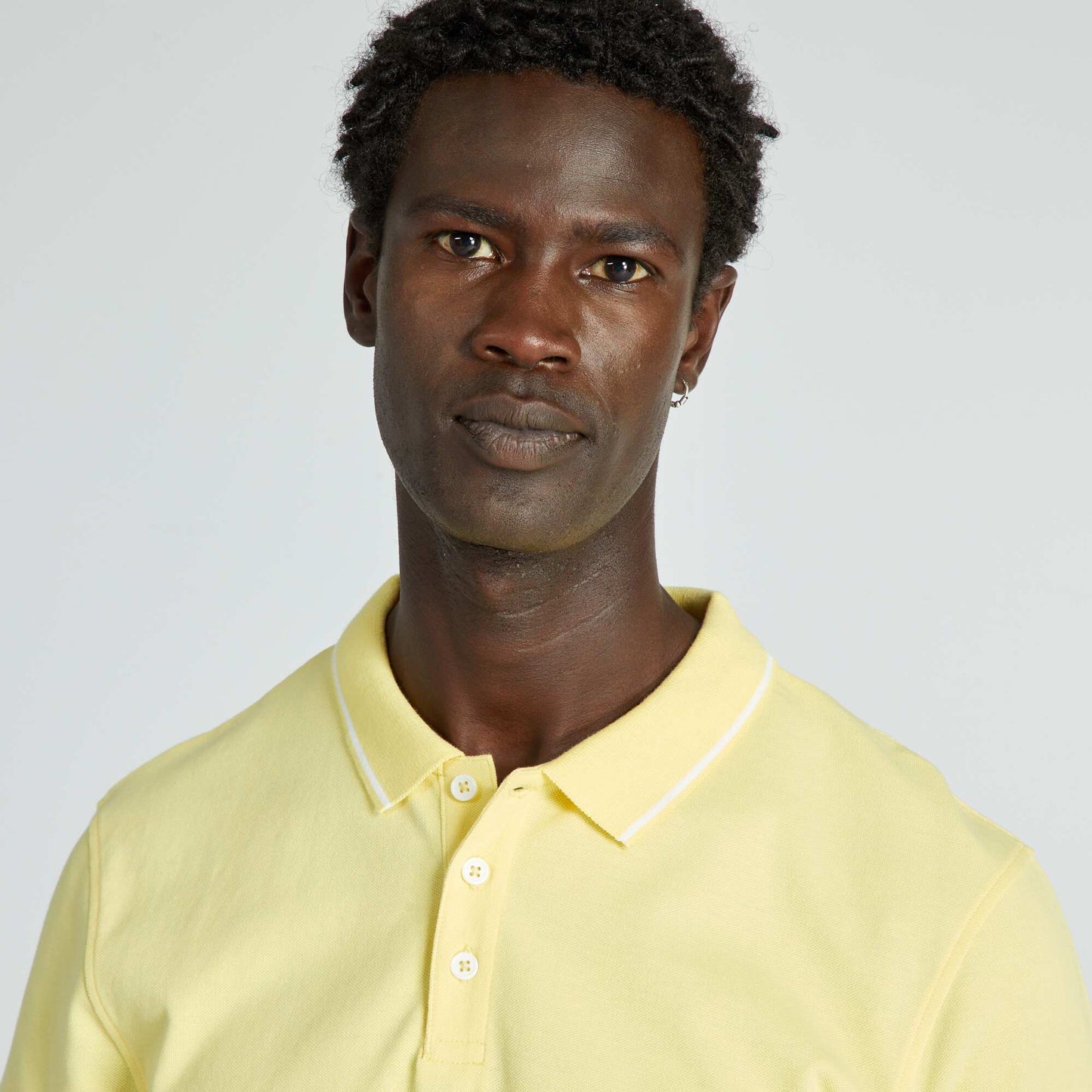 Cotton piqué polo shirt YELLOW