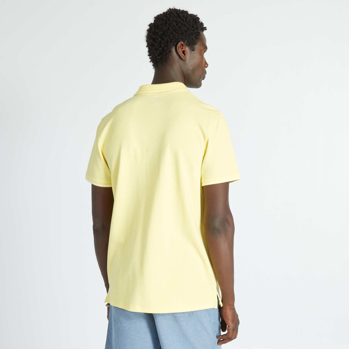 Cotton piqué polo shirt YELLOW