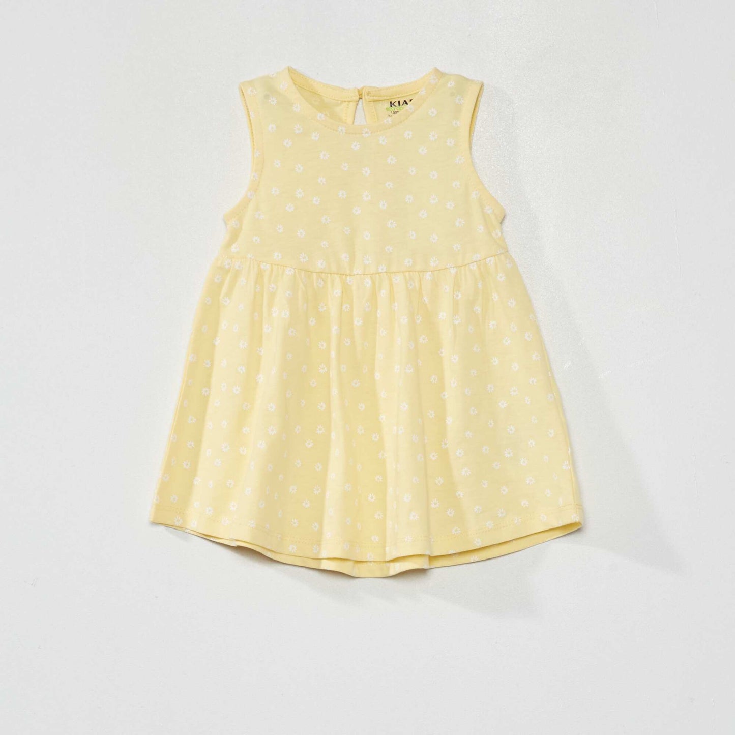 Sleeveless jersey dress YELLOW