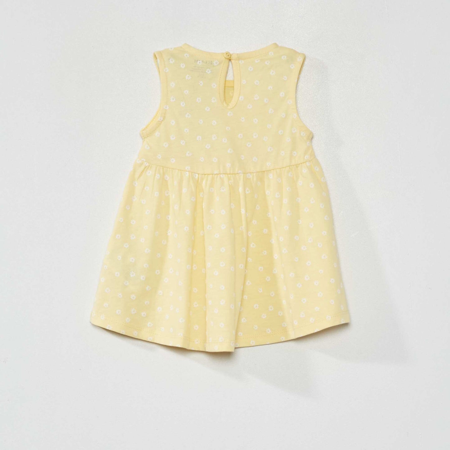 Sleeveless jersey dress YELLOW