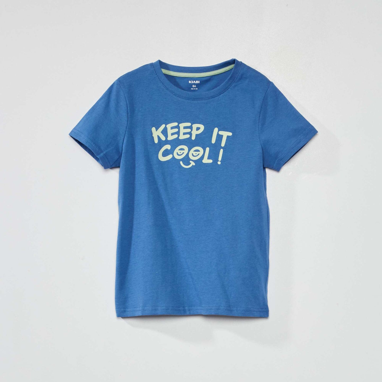 Short-sleeved printed T-shirt BLUE