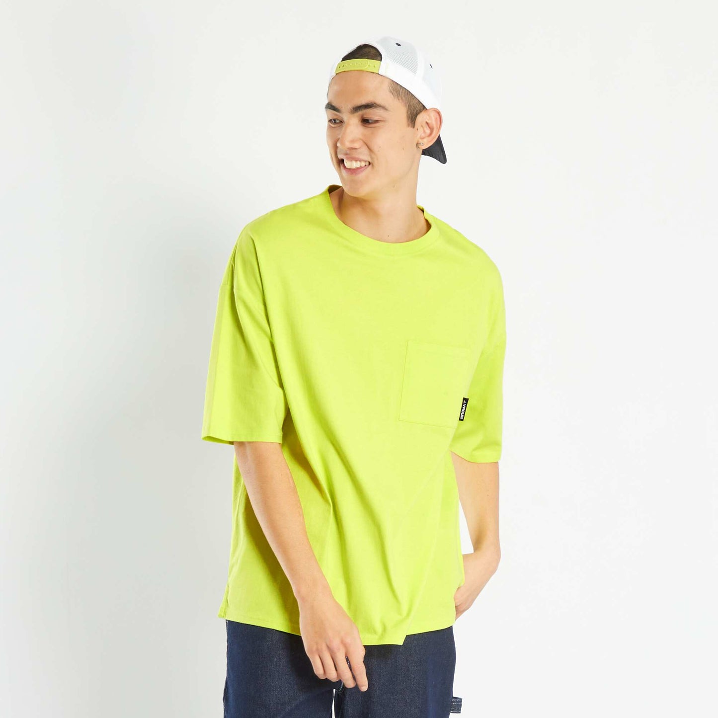 Oversized jersey T-shirt YELLOW_PLU