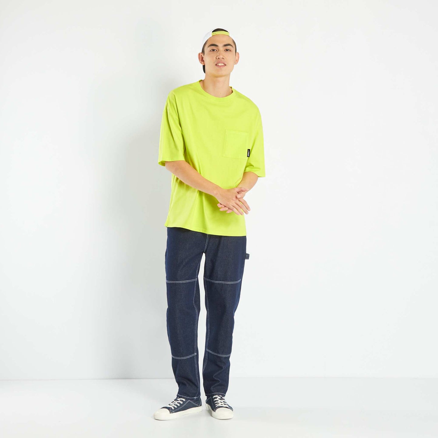 Oversized jersey T-shirt YELLOW_PLU