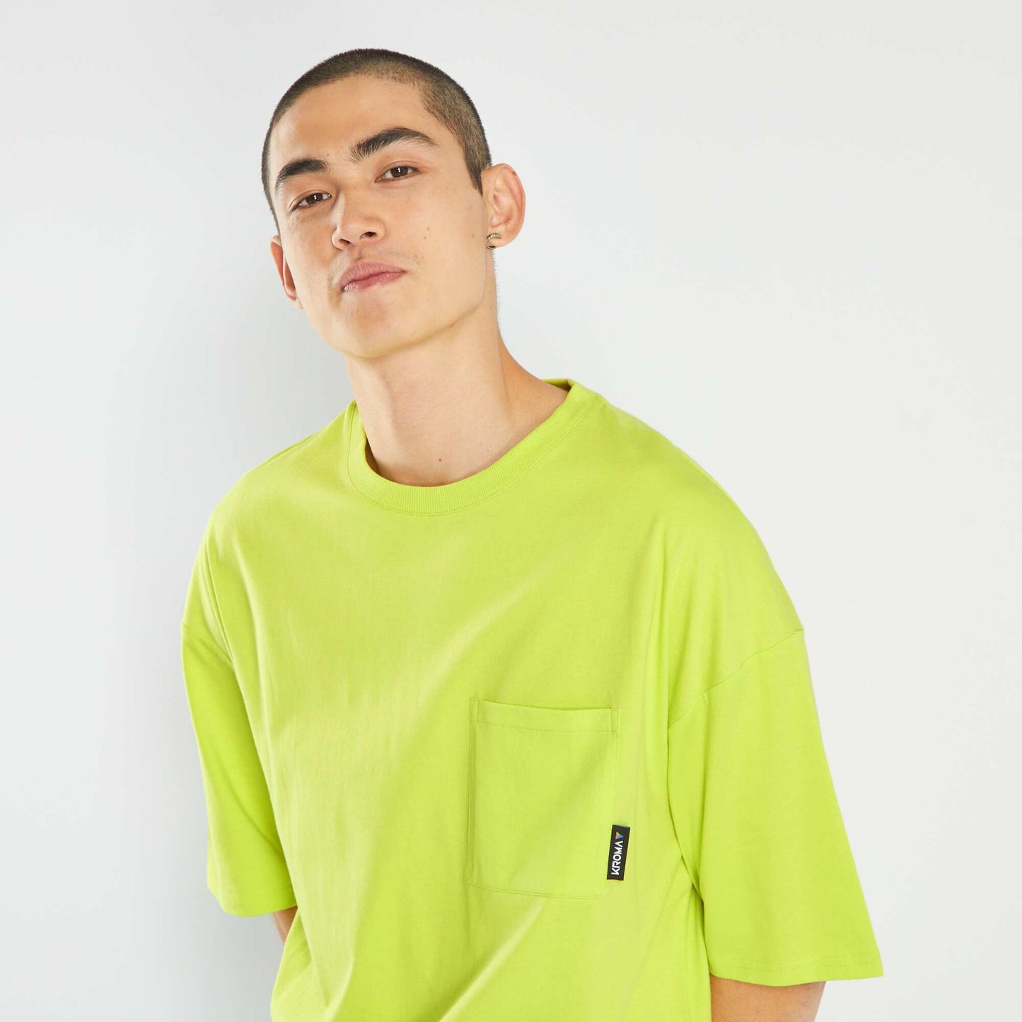 Oversized jersey T-shirt YELLOW_PLU