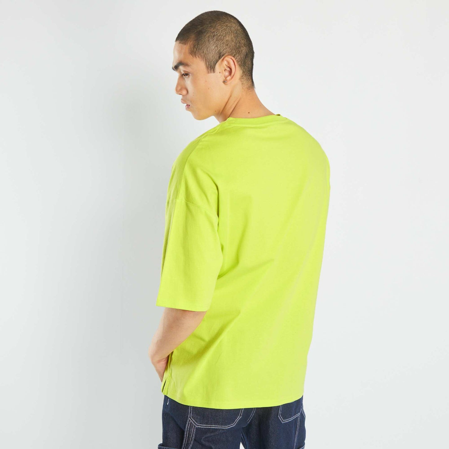 Oversized jersey T-shirt YELLOW_PLU