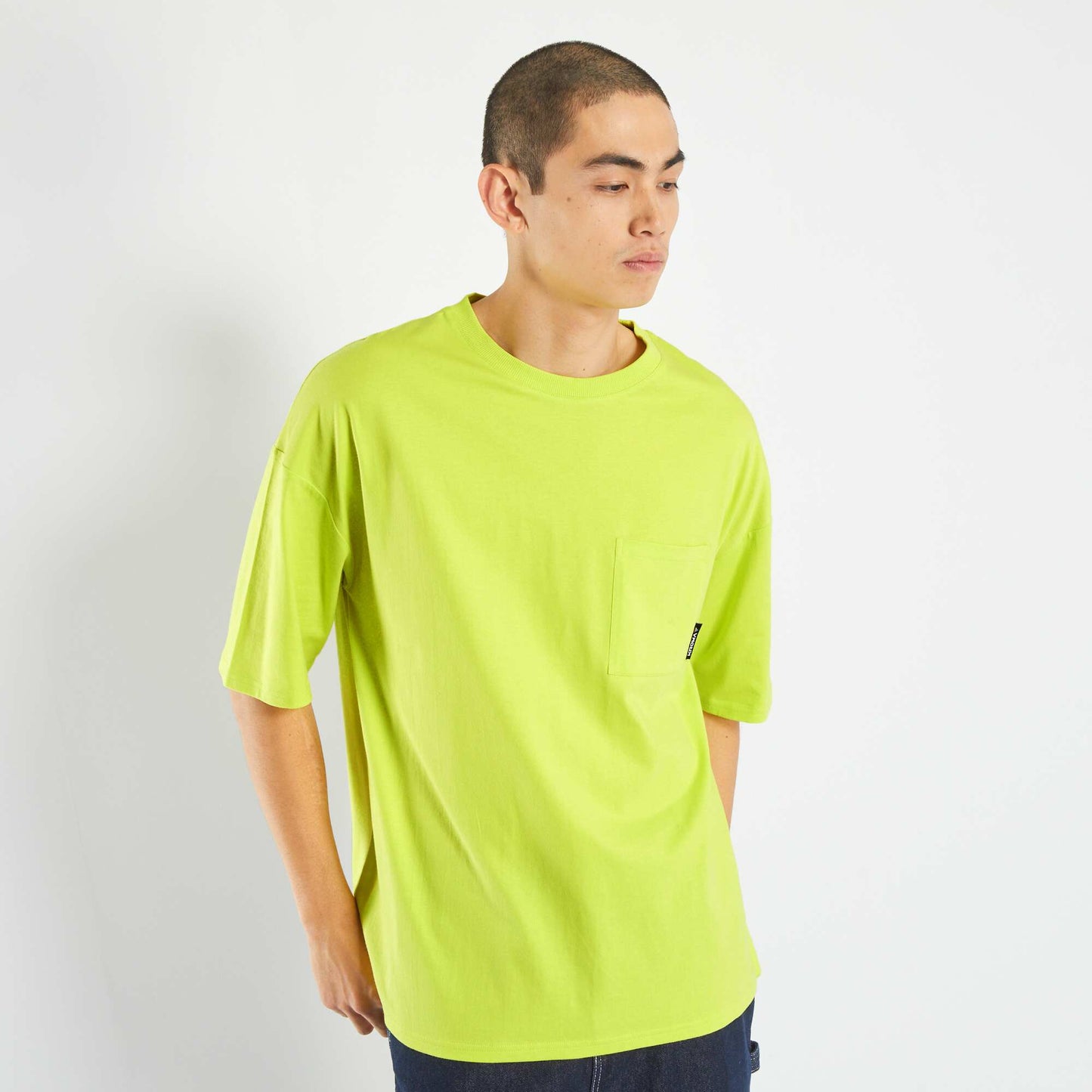 Oversized jersey T-shirt YELLOW_PLU