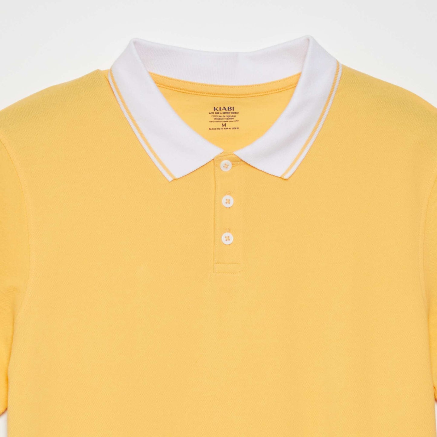 Cotton piqué polo shirt YELLOW