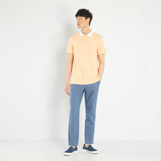 Cotton piqué polo shirt ORANGE