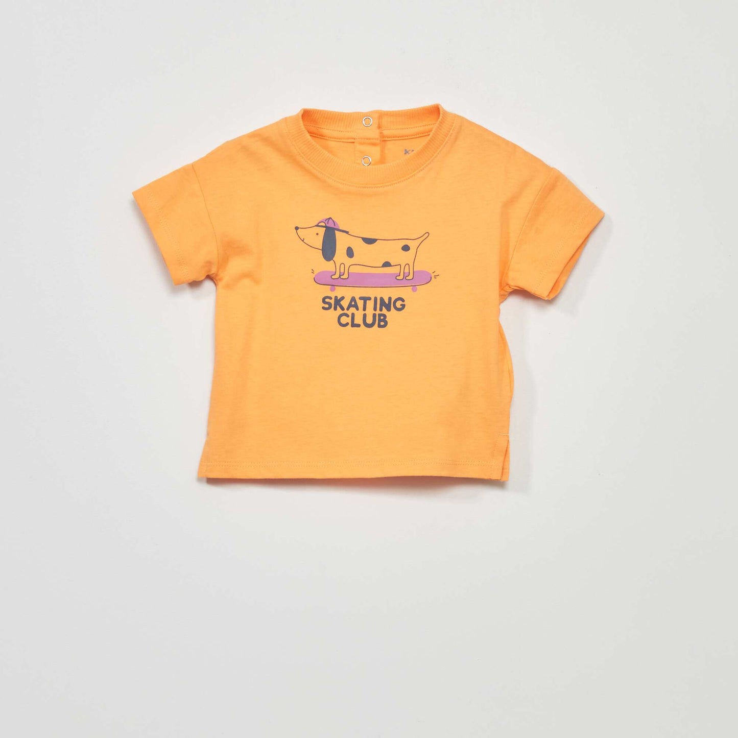 Short-sleeved printed T-shirt ORANGE