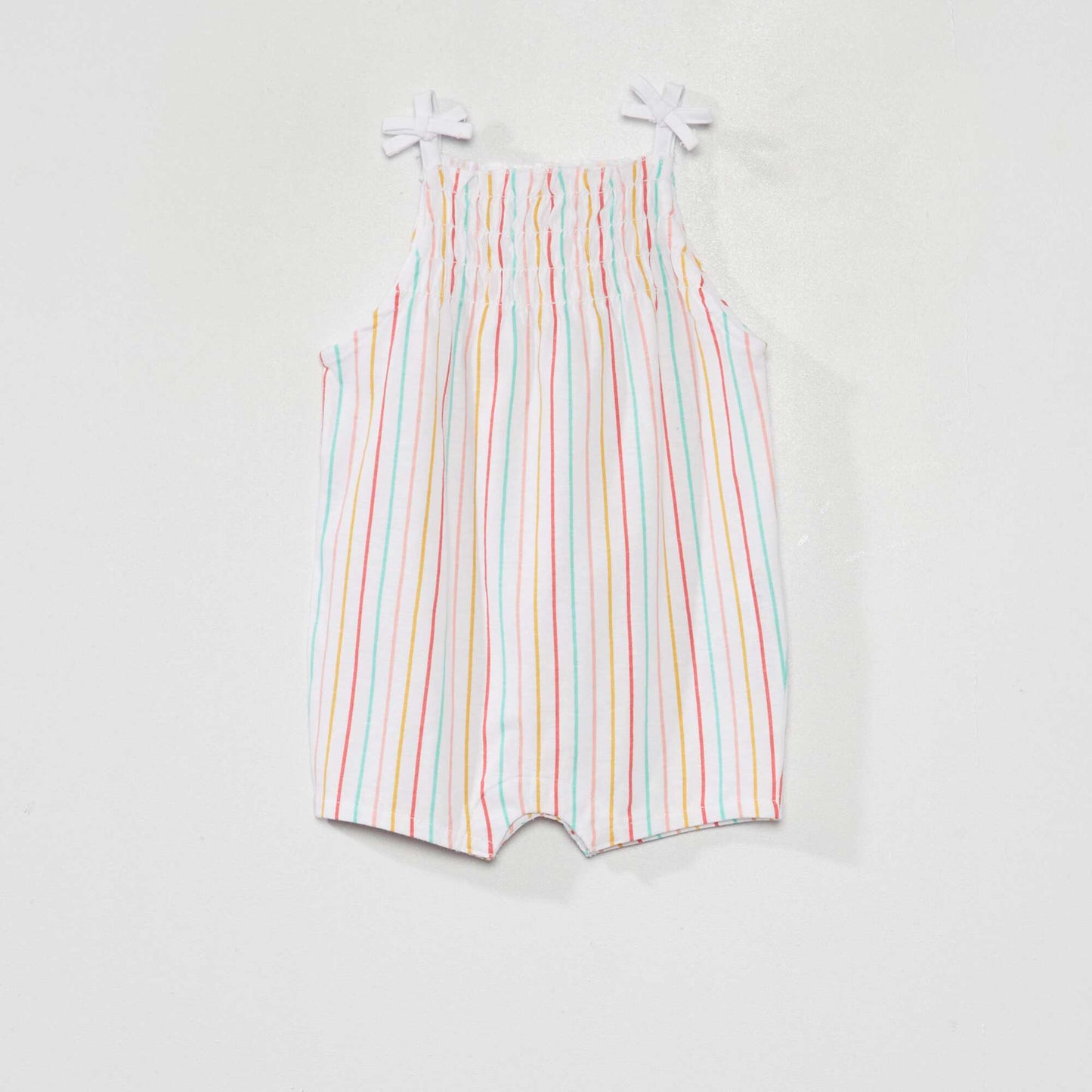 Pack of 2 smocked rompers WHITE