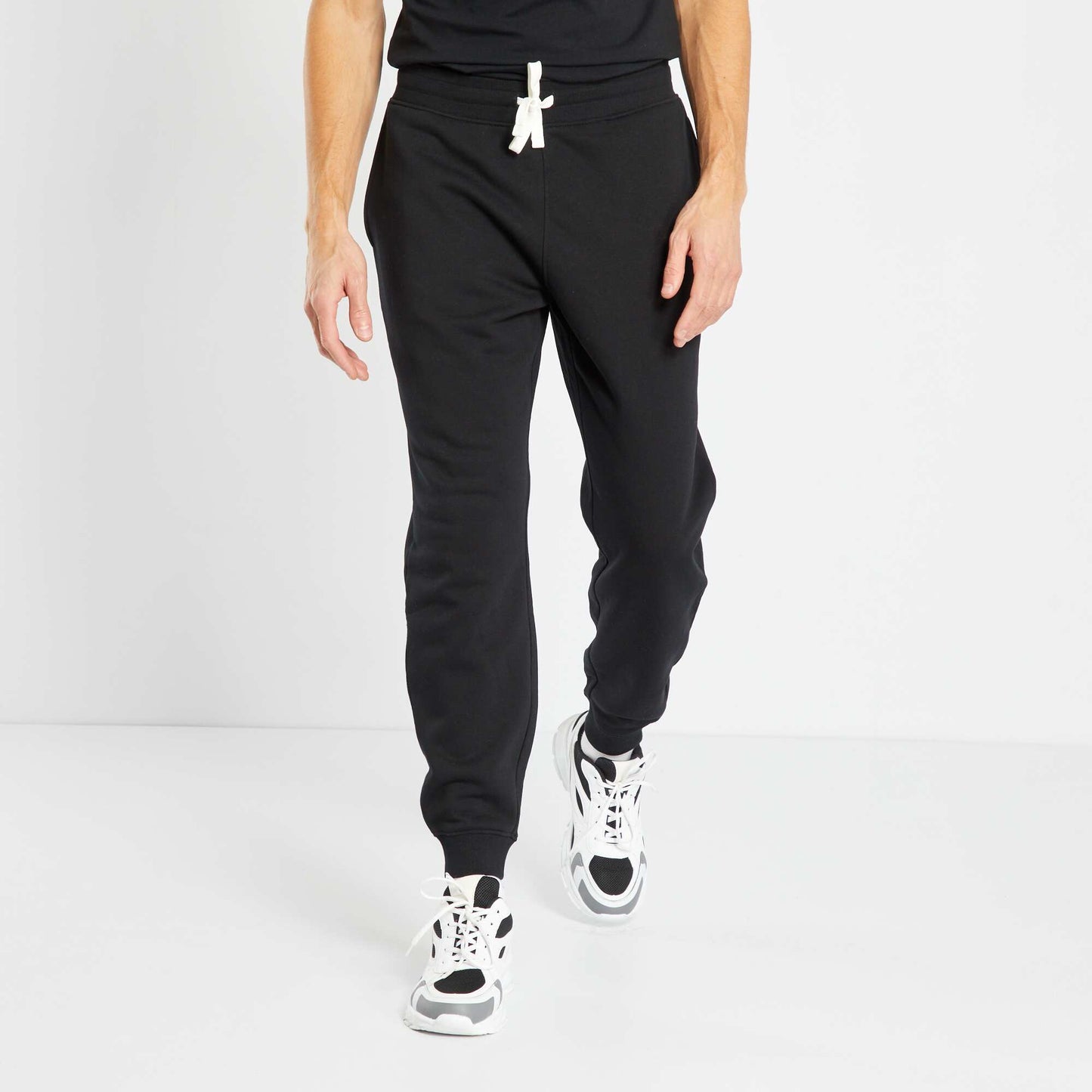 Sweatshirt fabric joggers Black