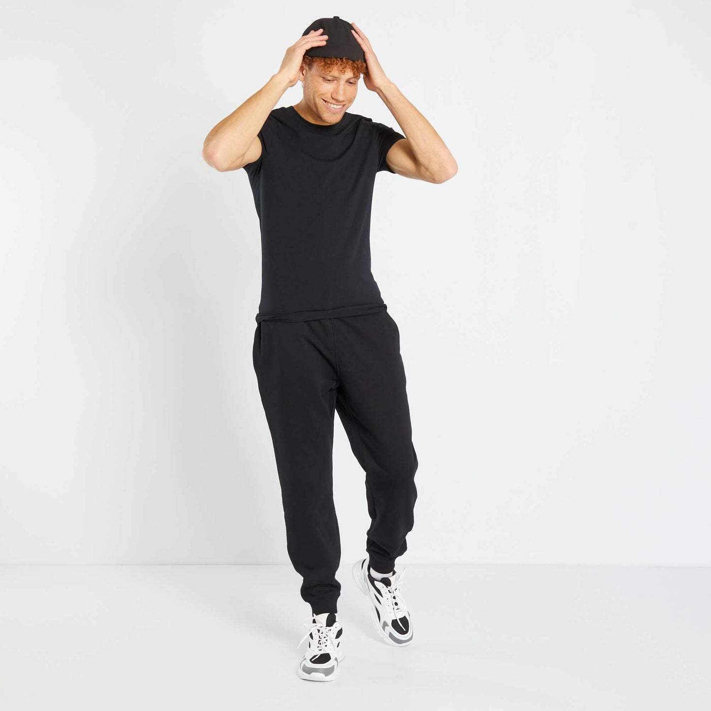 Sweatshirt fabric joggers Black